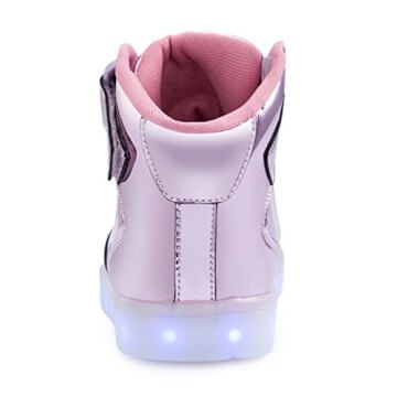 FLARUT 7 Farbe USB Aufladen LED Leuchtend Leuchtschuhe Blinkschuhe Sport Schuhe für Jungen Mädchen Kinder(35 EU,Rosa) - 4