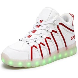 O&N LED Schuh USB Aufladen 7 Farbe Leuchtend SportSchuhe Sneakers Turnschuhe Freizeit Schuhe fuer Unisex-Erwachsene Herren Damen Kinder - 1