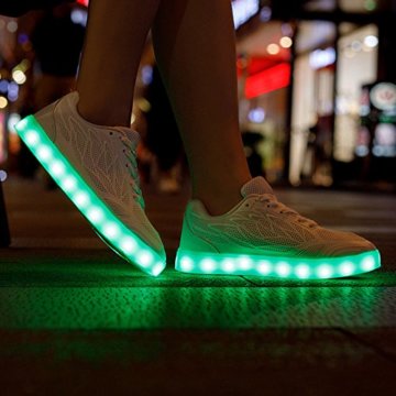Speedeve 7 Farbe USB Aufladen LED Leuchtend Leuchtschuhe Sport Schuhe Sportschuhe Sneaker Turnschuhe für Damen - 5